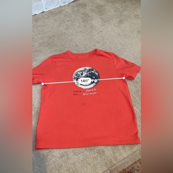 Gap Kids orange citizen of earth T-shirt, size small - Picture 4 of 6